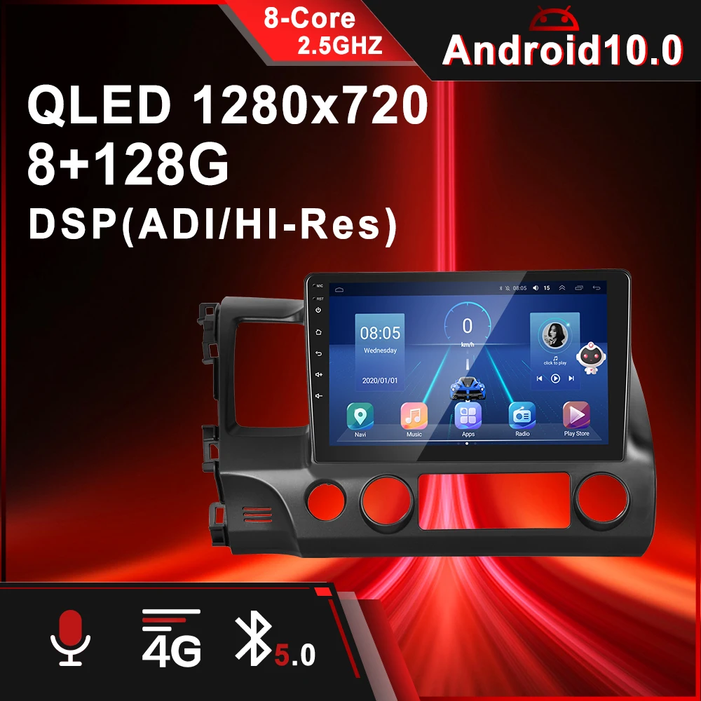 Автомагнитола Podofo, 2 Din, Android, для Honda Civic 6 2006-2011, аудио, мультимедийный видеоплеер, навигация, GPS, магнитофон
Автомагнитола Podofo, 2 Din, Android, для Honda Civic 6 2006-2011, аудио, мультимедийный видеоплеер, навигация, GPS, магнитофон