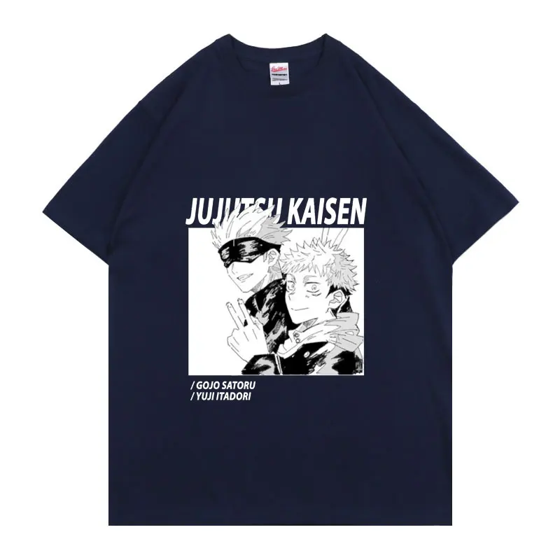 Jujutsu Kaisen Tshirt Itadori Yuji with Gojo Satoru Street Style T-shirt Men's Tops Men Women Fashion Harajuku T Shirt Anime Tee
Jujutsu Kaisen Tshirt Itadori Yuji with Gojo Satoru Street Style T-shirt Men's Tops Men Women Fashion Harajuku T Shirt Anime Tee