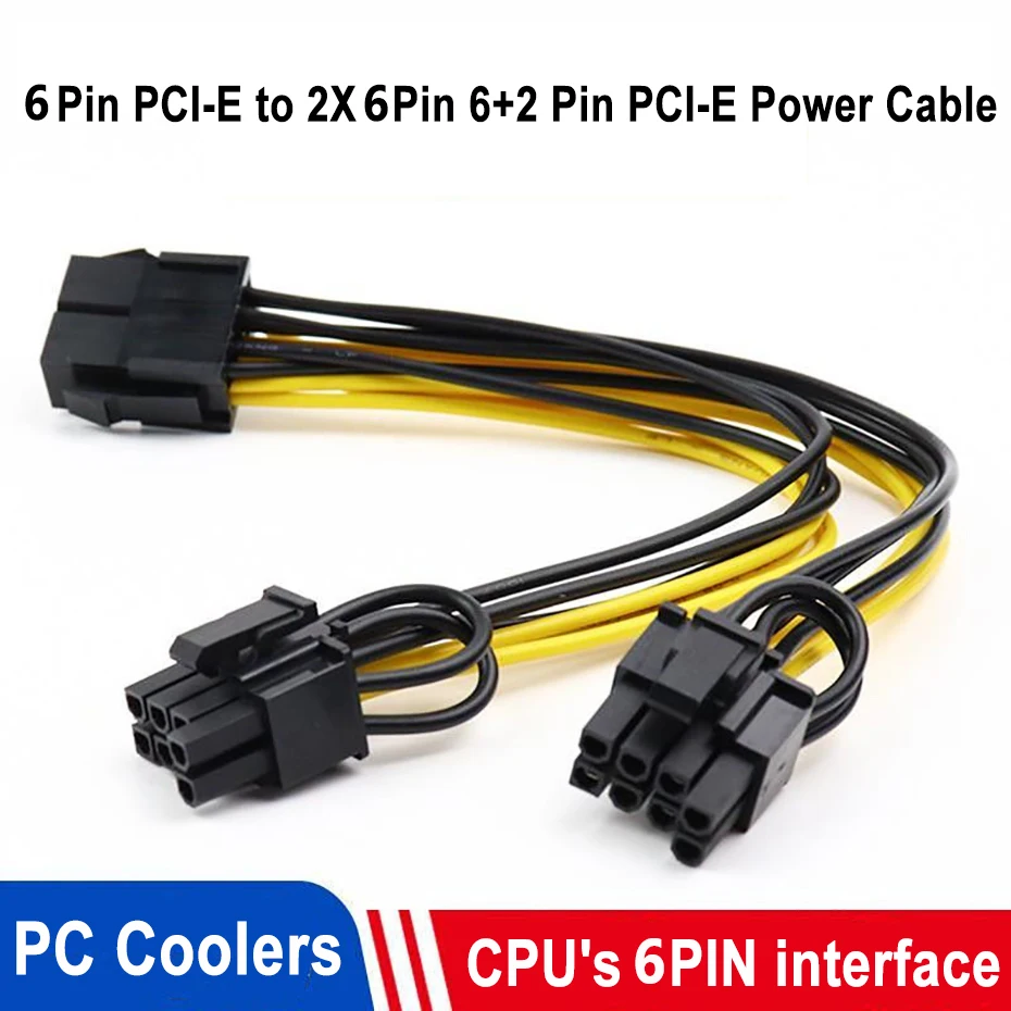 CPU 6Pin PCI-E К 2X 8Pin 6 + 2Pin PCI-E кабель питания сплиттер PCI Express Разъем для видеокарты PC Power GPU провод для видеокарты
CPU 6Pin PCI-E К 2X 8Pin 6 + 2Pin PCI-E кабель питания сплиттер PCI Express Разъем для видеокарты PC Power GPU провод для видеокарты