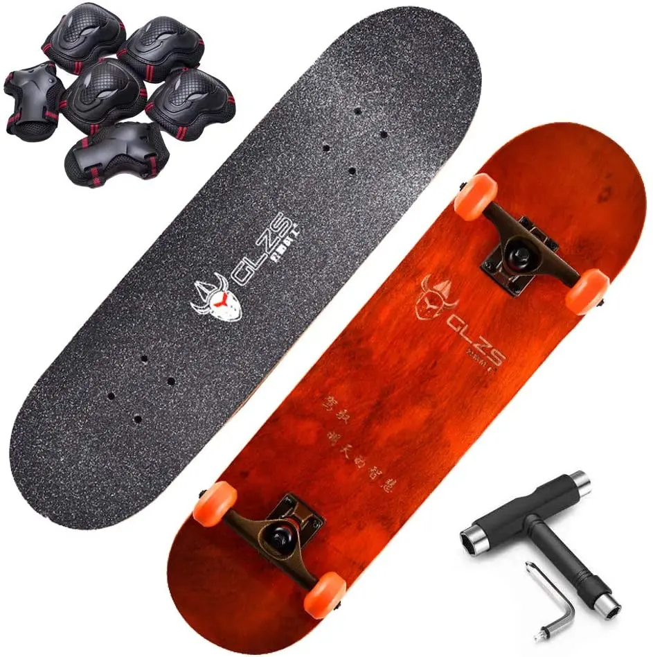 Skateboard 31.5" 7-Layer Maple Concave Board, 5-Inch Truck and Protective Gear, Beginner Skateboarding for Adults and Children
Skateboard 31.5" 7-Layer Maple Concave Board, 5-Inch Truck and Protective Gear, Beginner Skateboarding for Adults and Children