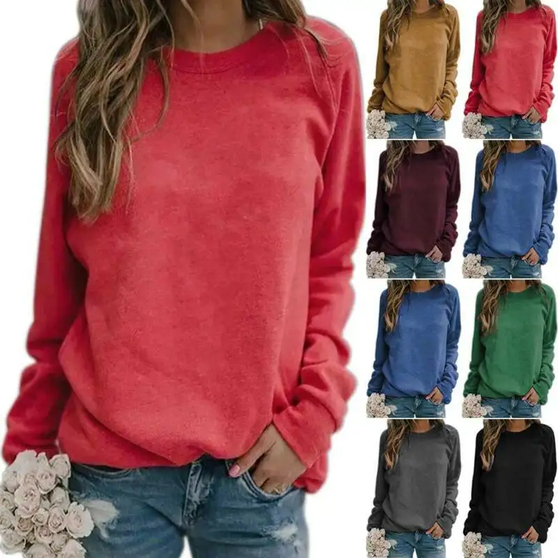Womens Ladies Solid Crew Neck Long Sleeve Baggy Casual Tops Holiday Blouse Tee
Womens Ladies Solid Crew Neck Long Sleeve Baggy Casual Tops Holiday Blouse Tee