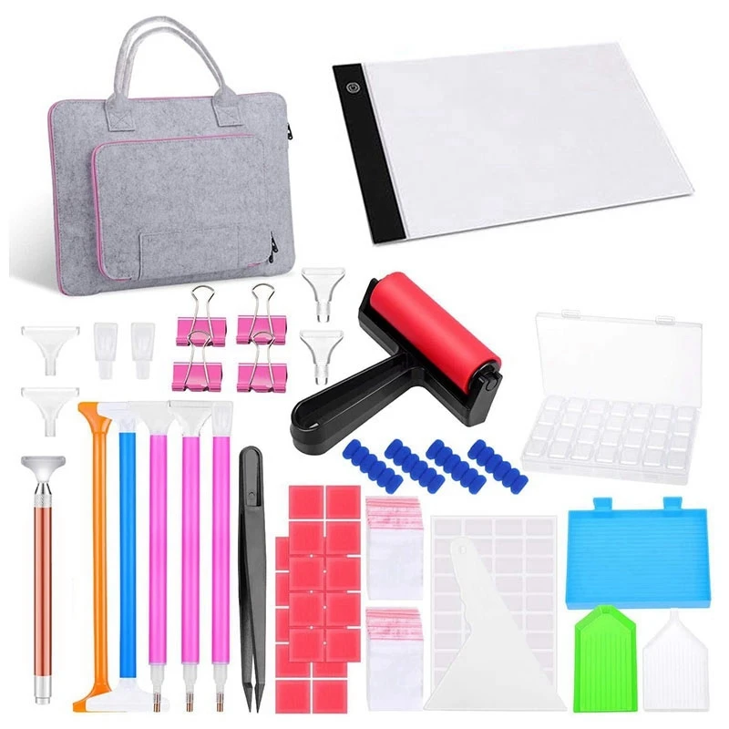 105Pcs Diamond Painting Kit with A4 Light Pad 5D Diamond Painting Tools and Paint By Accessories for Diamond Painting
105Pcs Diamond Painting Kit with A4 Light Pad 5D Diamond Painting Tools and Paint By Accessories for Diamond Painting