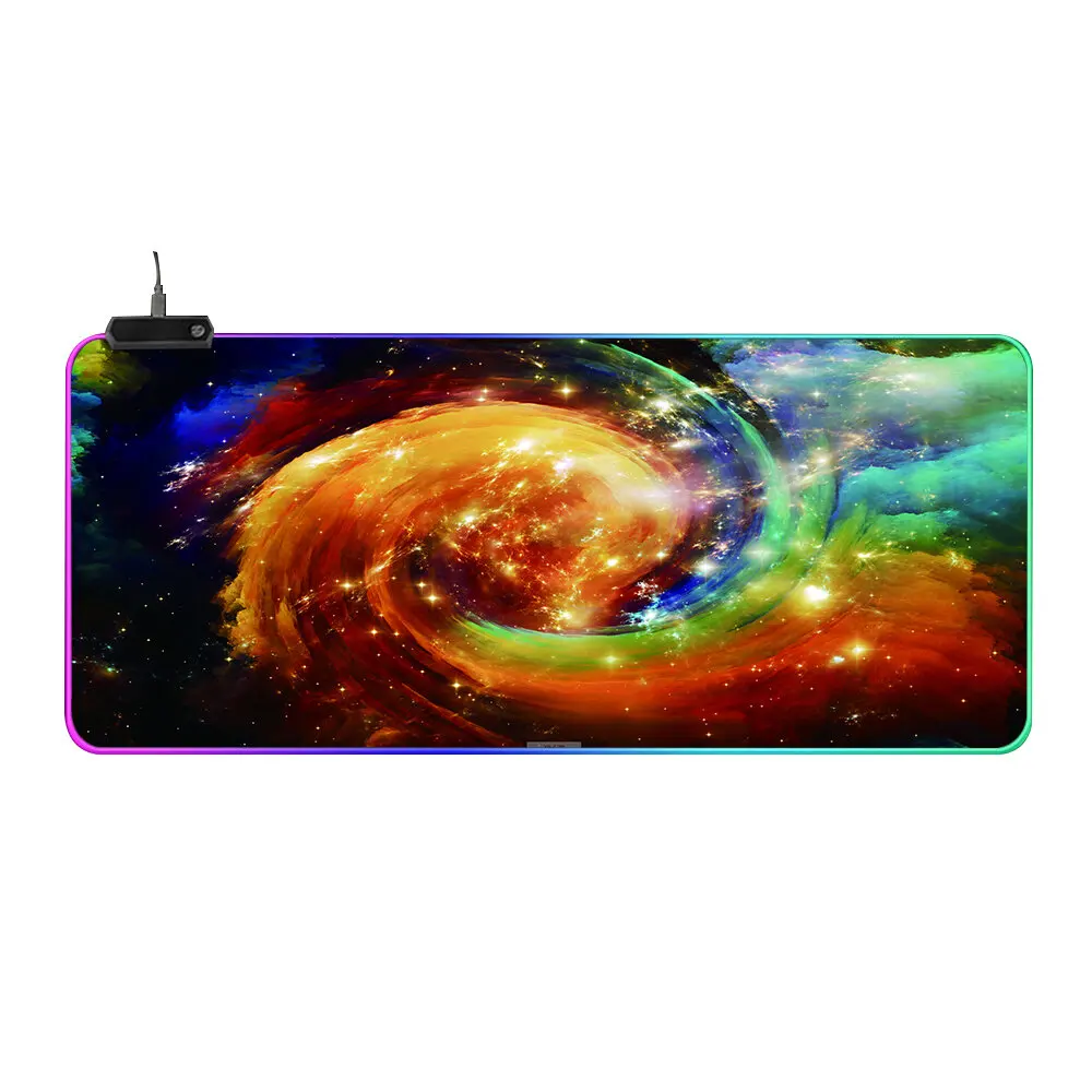 RGB Glowing Mouse Pad Whirlwind Soft Rubber Anti-slip 14 Lighting Mode Large Gaming Keyboard Pad Desktop Protective Mat
RGB Glowing Mouse Pad Whirlwind Soft Rubber Anti-slip 14 Lighting Mode Large Gaming Keyboard Pad Desktop Protective Mat