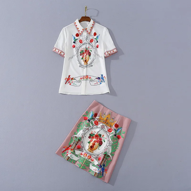 Женская одежда в американском и Европейском стиле, Новинка лета 2021, стильная рубашка с принтом и короткими рукавами, юбка из бисера, модные к...
Женская одежда в американском и Европейском стиле, Новинка лета 2021, стильная рубашка с принтом и короткими рукавами, юбка из бисера, модные к...