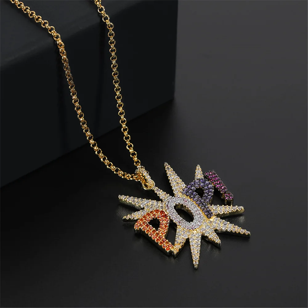 Funmode Rainbow Color CZ Unique Pendant Necklace For Women Dress Jewelry Accessories Gold Link Chain Necklace Wholesale FN167
Funmode Rainbow Color CZ Unique Pendant Necklace For Women Dress Jewelry Accessories Gold Link Chain Necklace Wholesale FN167