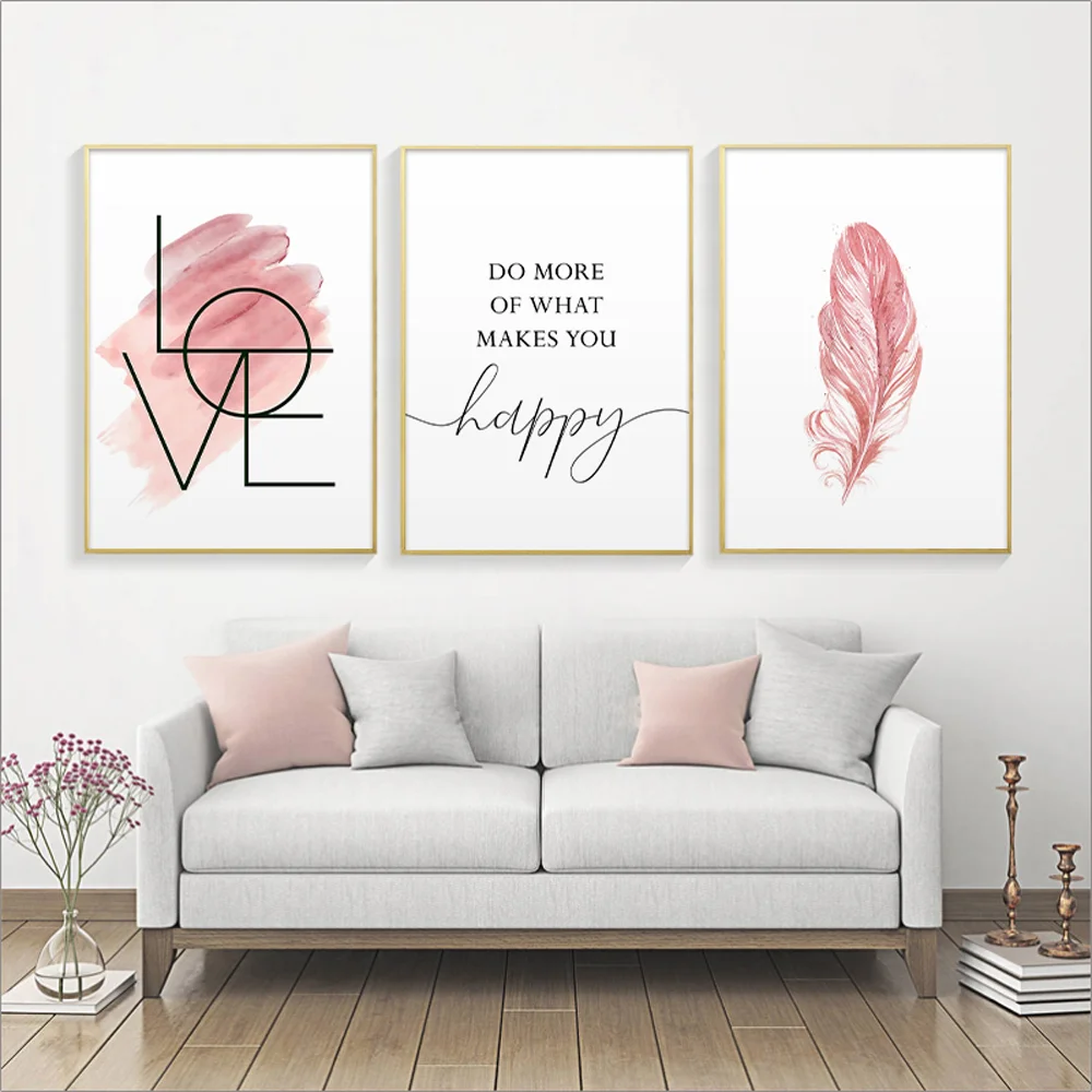 Pink Feather Canvas Painting Inspirational Quote Wall Art Poster and Print Love Sign Picture For Girl Bedroom Decor Home Decor
Pink Feather Canvas Painting Inspirational Quote Wall Art Poster and Print Love Sign Picture For Girl Bedroom Decor Home Decor