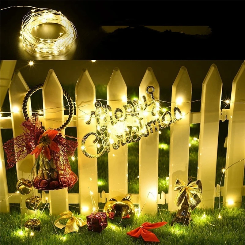 10M 20M Solar String Fairy Lights Waterproof Copper Silver Wire Garden Lamp Holiday Wedding Party Christma Decor Lawn lamp | Лампы и
