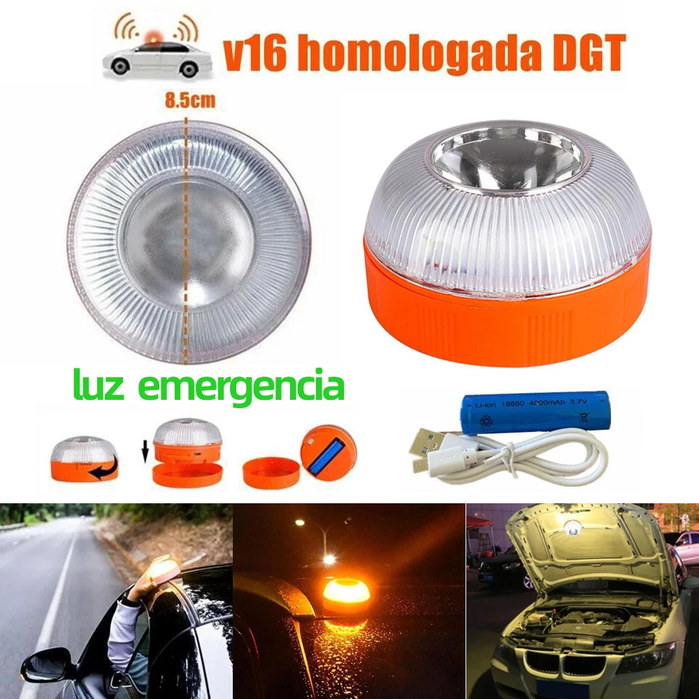 Car LED Emergency Light V16 Homologated DGT Road Beacon Light Flashlight Chargeable Magnetic Strobe Safety Traffic Warning Lamp
Car LED Emergency Light V16 Homologated DGT Road Beacon Light Flashlight Chargeable Magnetic Strobe Safety Traffic Warning Lamp