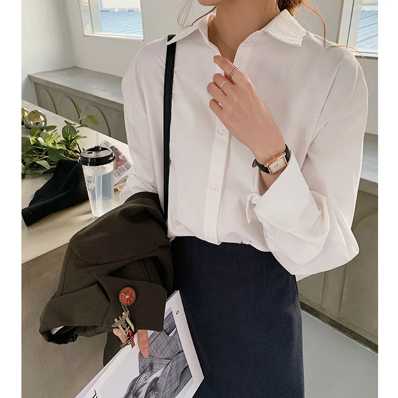 Thin And Versatile Long Sleeve Shirts For Women Vintage Turn-down Collar Women Blouse Shirts Spring Blouse Tops Workwear 2021
Thin And Versatile Long Sleeve Shirts For Women Vintage Turn-down Collar Women Blouse Shirts Spring Blouse Tops Workwear 2021