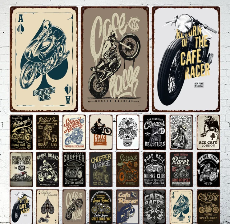 Vintage Motorcycles Tin Sign Retro Motor Garage Decor Wall Art Metal Plate Signs for Man Cave Pub Bar Home Decoration
Vintage Motorcycles Tin Sign Retro Motor Garage Decor Wall Art Metal Plate Signs for Man Cave Pub Bar Home Decoration