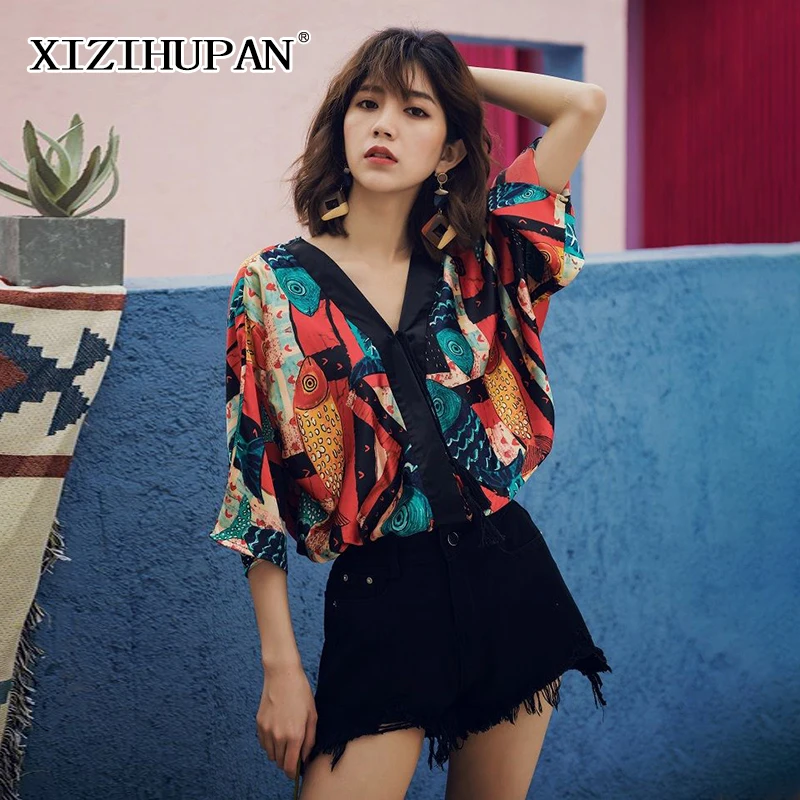 XIZIHUPAN Boho Colorblock Patterned Women's Shirt V Neck Flare Half Sleeve Loose Vintage Women Clothing 2021 Summer Fashion New
XIZIHUPAN Boho Colorblock Patterned Women's Shirt V Neck Flare Half Sleeve Loose Vintage Women Clothing 2021 Summer Fashion New