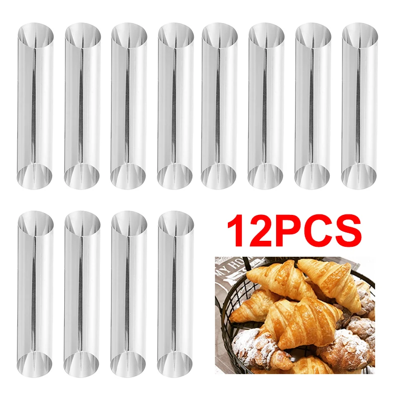 12pcs/set Metal Tube Croissant Bread Making Tool DIY Cream Horn Danish Croissant Mold Roll Kitchen Pastry Dessert Cake Bakeware
12pcs/set Metal Tube Croissant Bread Making Tool DIY Cream Horn Danish Croissant Mold Roll Kitchen Pastry Dessert Cake Bakeware