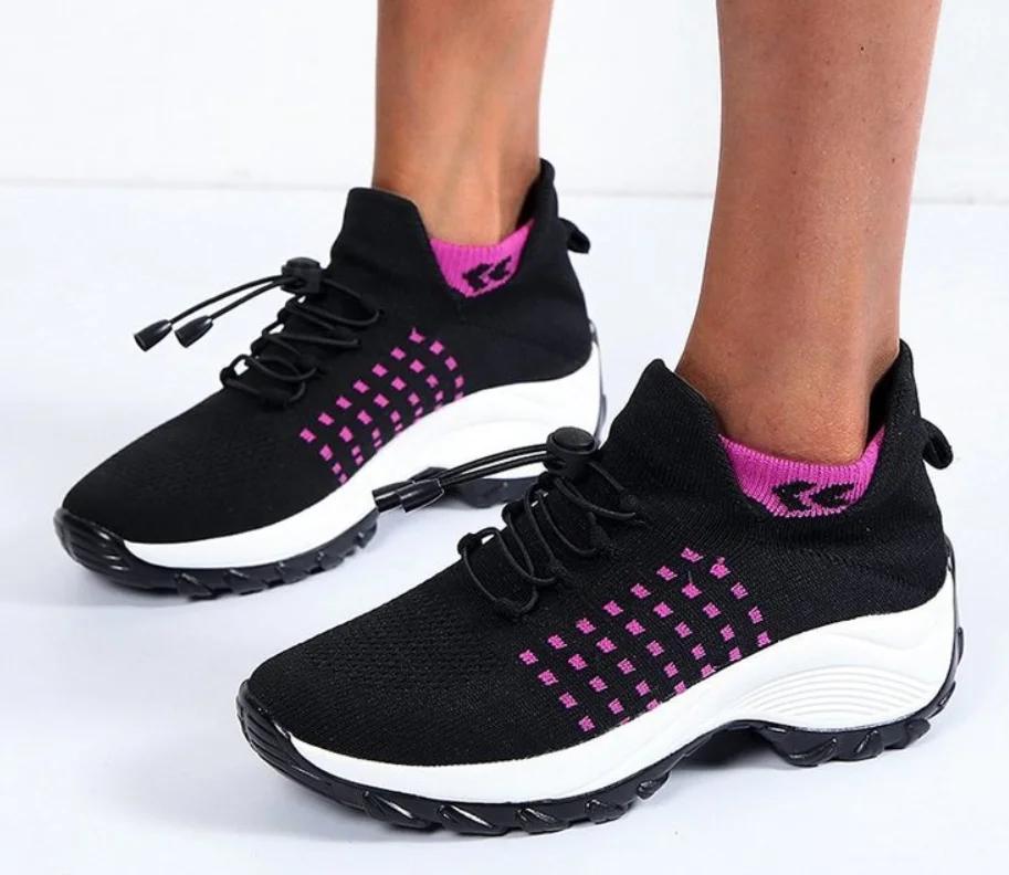 Кроссовки для мужчин и женщин, дышащие сетчатые, на платформе, на шнуровке, Повседневная прогулочная обувь для бега 
Кроссовки для мужчин и женщин, дышащие сетчатые, на платформе, на шнуровке, Повседневная прогулочная обувь для бега