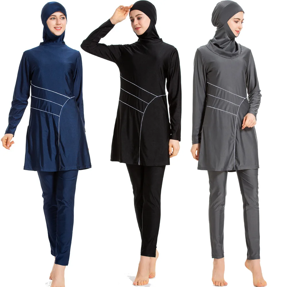 2020 Muslim Swimwear Women Modest Patchwork Hijab Long Sleeves Sport Swimsuit 3pcs Islamic Burkinis Wear Bathing Suit 4XL
2020 Muslim Swimwear Women Modest Patchwork Hijab Long Sleeves Sport Swimsuit 3pcs Islamic Burkinis Wear Bathing Suit 4XL