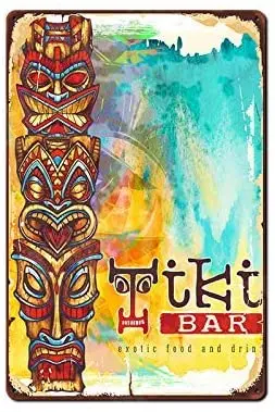 Жестяной знак Tiki для бара клуба ресторана стены Ретро металлический знак 8x12 дюймов
Жестяной знак Tiki для бара клуба ресторана стены Ретро металлический знак 8x12 дюймов