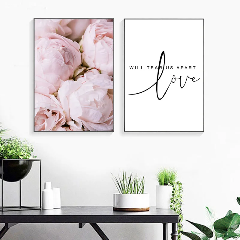 Blossoming Pink Peony Flower Poster Nordic Wall Art Botanical Print Love Quotes Canvas Painting Picture for Living Room Decor
Blossoming Pink Peony Flower Poster Nordic Wall Art Botanical Print Love Quotes Canvas Painting Picture for Living Room Decor
