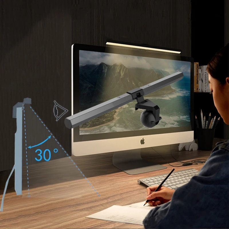 40CM Touch Dimming Desktop Monitor Screen Lamp Aluminum Eye-Care LED Reading Hanging Lightbar USB Powered
40CM Touch Dimming Desktop Monitor Screen Lamp Aluminum Eye-Care LED Reading Hanging Lightbar USB Powered