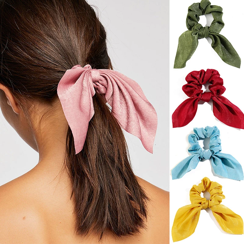 2019 Hair Scrunchies Women Accessories Fashion Bow Elastic Hair bands Girls Ponytail Holder Solid Color Scarf Gumki Do Wlosow
2019 Hair Scrunchies Women Accessories Fashion Bow Elastic Hair bands Girls Ponytail Holder Solid Color Scarf Gumki Do Wlosow