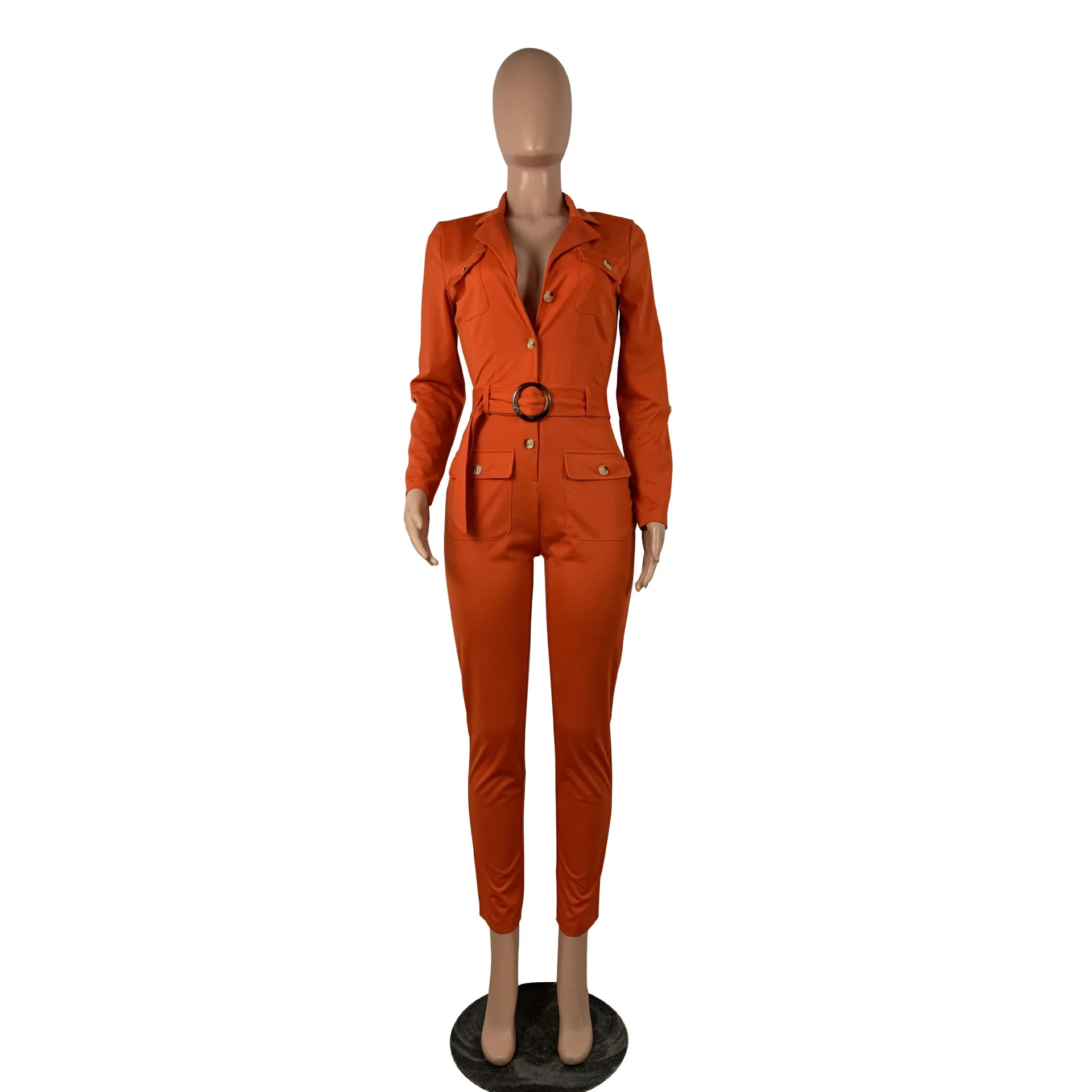 Elegant Long Womens Overalls Casual Long Sleeve Jumpsuit Rompers Autumn Solid Belt Slim Long Pants Trousers Streetwear
Elegant Long Womens Overalls Casual Long Sleeve Jumpsuit Rompers Autumn Solid Belt Slim Long Pants Trousers Streetwear