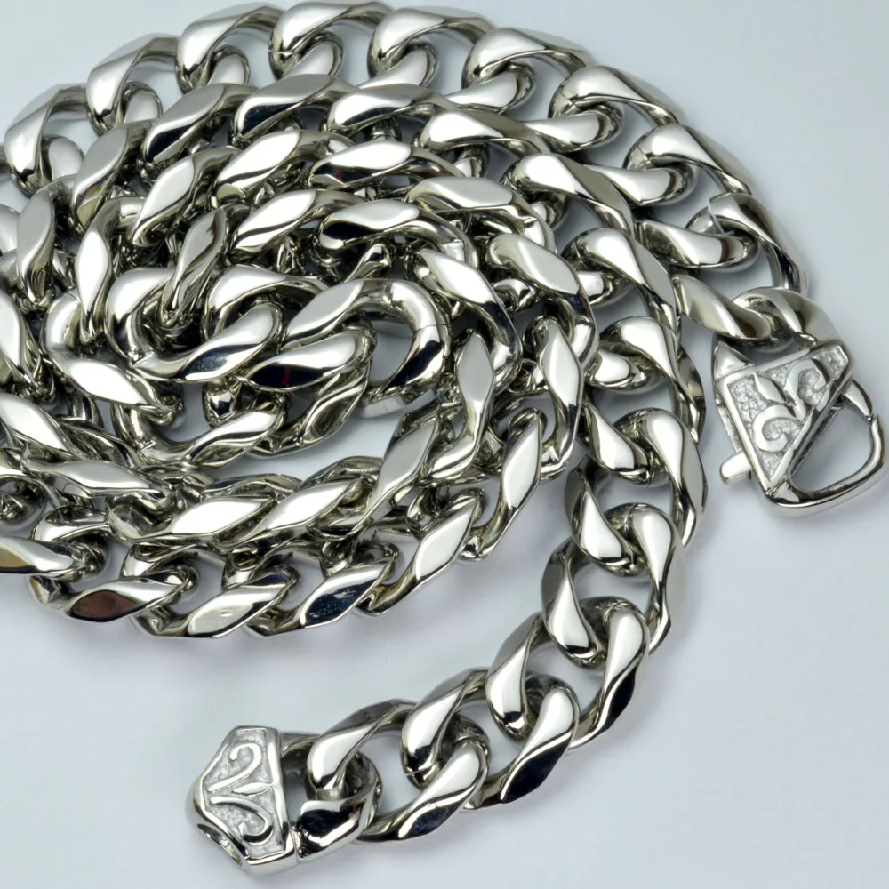 N335 316L Stainless steel Mens Necklace Cuban Curb Chain 60cm length x 14.5mm width
N335 316L Stainless steel Mens Necklace Cuban Curb Chain 60cm length x 14.5mm width