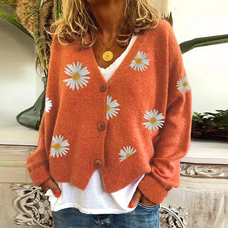 Women Short Cardigan Knitted Sweater Female Autumn Winter Long Sleeve V neck Vintage Cardigans Casual Print Coat Women Top
Women Short Cardigan Knitted Sweater Female Autumn Winter Long Sleeve V neck Vintage Cardigans Casual Print Coat Women Top