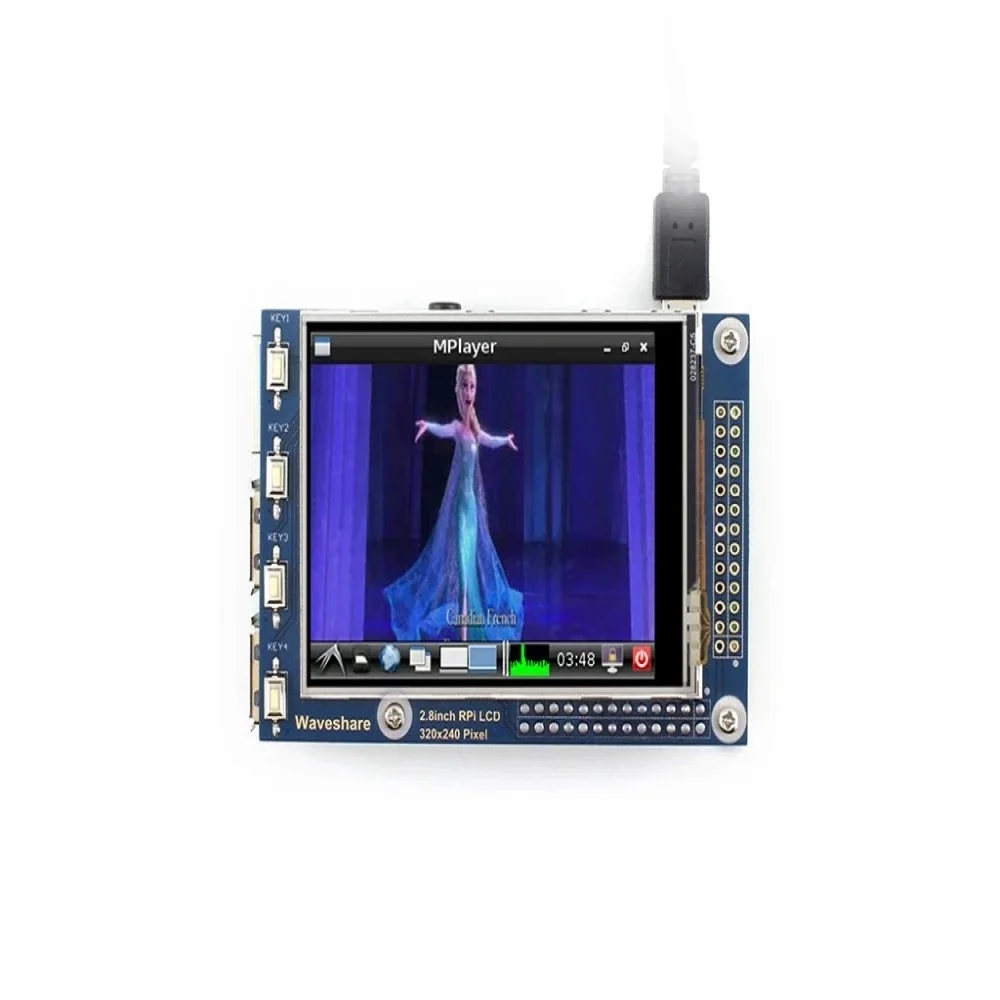 2.8inch RPi LCD (A) Resistive Touch Screen TFT Display Designed for Raspberry Pi 320*240 Resolution SPI Interface - купить по