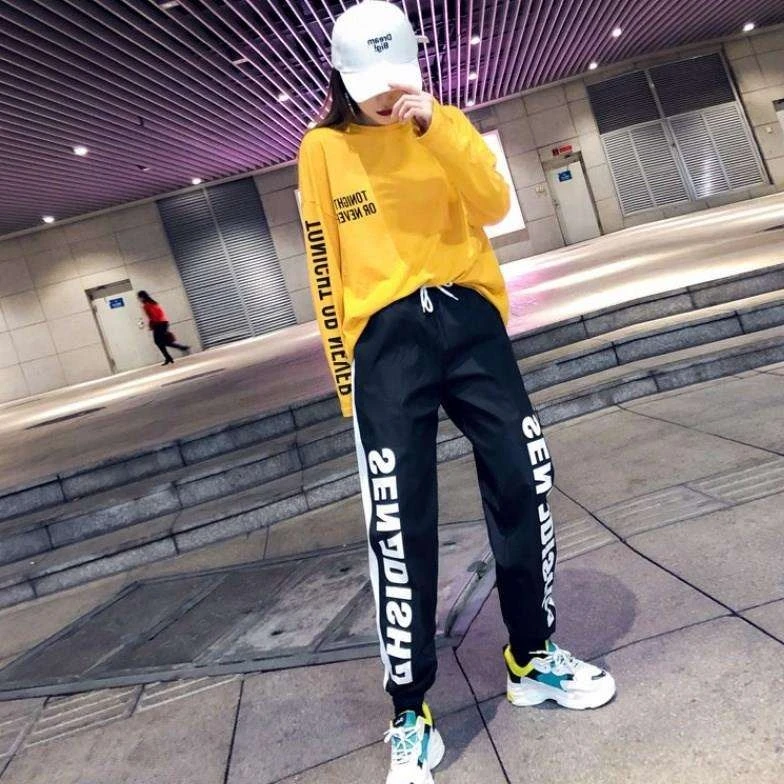 Fashion Women Trousers Loose Casual Pants Hip Hop Wild Sweatpans 
Fashion Women Trousers Loose Casual Pants Hip Hop Wild Sweatpans