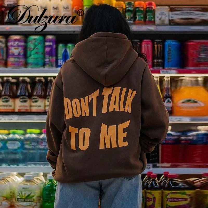 Dulzura Letter Print Women Long Sleeve Pullover Hoodie Sweatshirt Loose Oversized Streetwear Casual 2021 Autumn Winter Warm Y2K 
Dulzura Letter Print Women Long Sleeve Pullover Hoodie Sweatshirt Loose Oversized Streetwear Casual 2021 Autumn Winter Warm Y2K