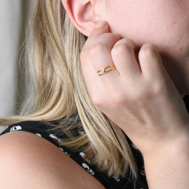 Simple And Creative Turquoise Ring Fashion Ethnic Style Double Layer Women's Ring Wedding Jewelry Accessories
Simple And Creative Turquoise Ring Fashion Ethnic Style Double Layer Women's Ring Wedding Jewelry Accessories
