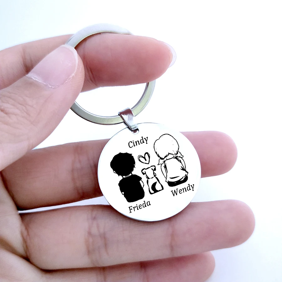 Private Custom Couples Pet Dog Cat Name Keyring Lovers' Keychain For Women Men Lovers Boyfriend Girlfriend Gift Holder Key Tag
Private Custom Couples Pet Dog Cat Name Keyring Lovers' Keychain For Women Men Lovers Boyfriend Girlfriend Gift Holder Key Tag