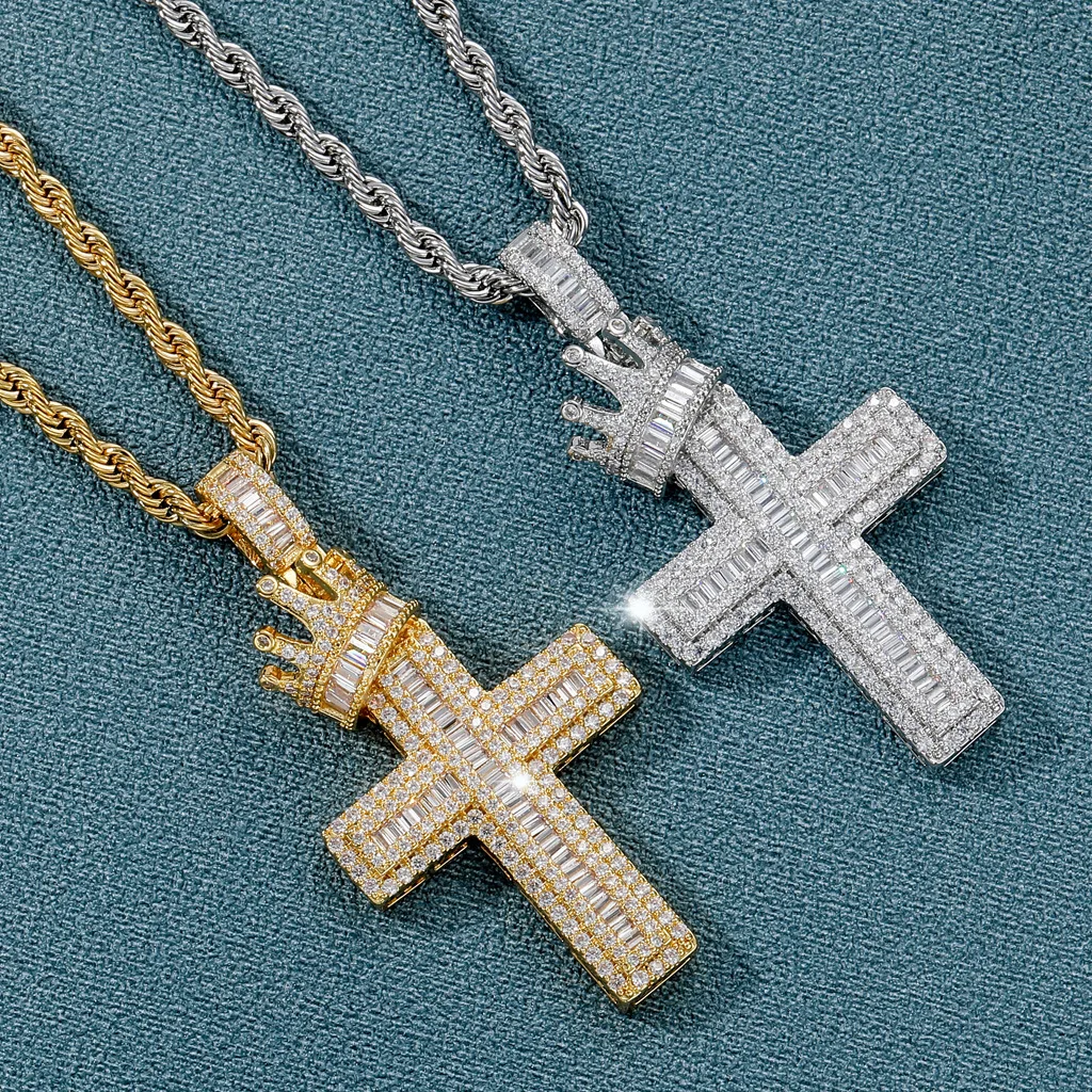 New Arrival Shiny Crystal Crown Necklace Fashion For Men Women Cubic Zirconia Cross Choker Pendants Hip Hop Jewelry Gifts
New Arrival Shiny Crystal Crown Necklace Fashion For Men Women Cubic Zirconia Cross Choker Pendants Hip Hop Jewelry Gifts