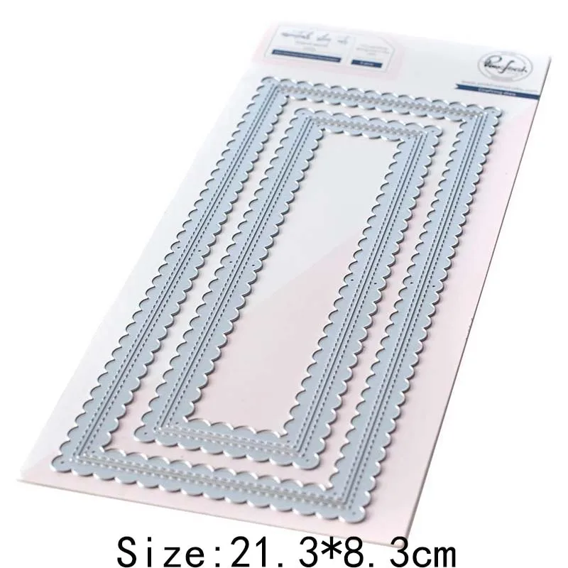 Metal Cutting Dies 2pc long rectangular frame lace card Scrapbooking Stencil Cut Die For DIY Card Crafts Handmade
Metal Cutting Dies 2pc long rectangular frame lace card Scrapbooking Stencil Cut Die For DIY Card Crafts Handmade