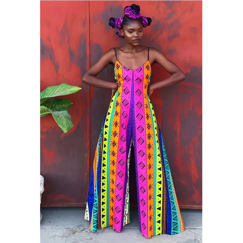 Women African Clothes Summer African colors Print Jumpsuit Casual Wide Leg Beach Jumpsuits Rompers African Dresses for Women
Women African Clothes Summer African colors Print Jumpsuit Casual Wide Leg Beach Jumpsuits Rompers African Dresses for Women