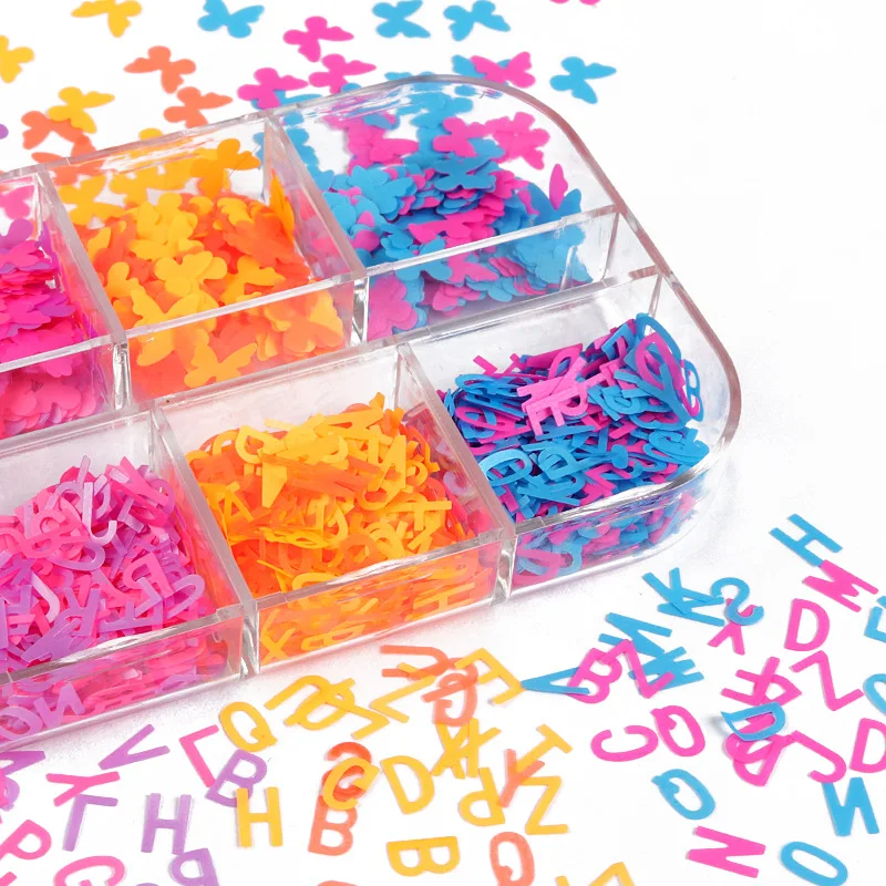 Fluorescence 3D Butterfly Heart Star Various Shapes Nail Art Glitter Flakes Coloful Sequins Polish Manicure Nail Decoration
Fluorescence 3D Butterfly Heart Star Various Shapes Nail Art Glitter Flakes Coloful Sequins Polish Manicure Nail Decoration