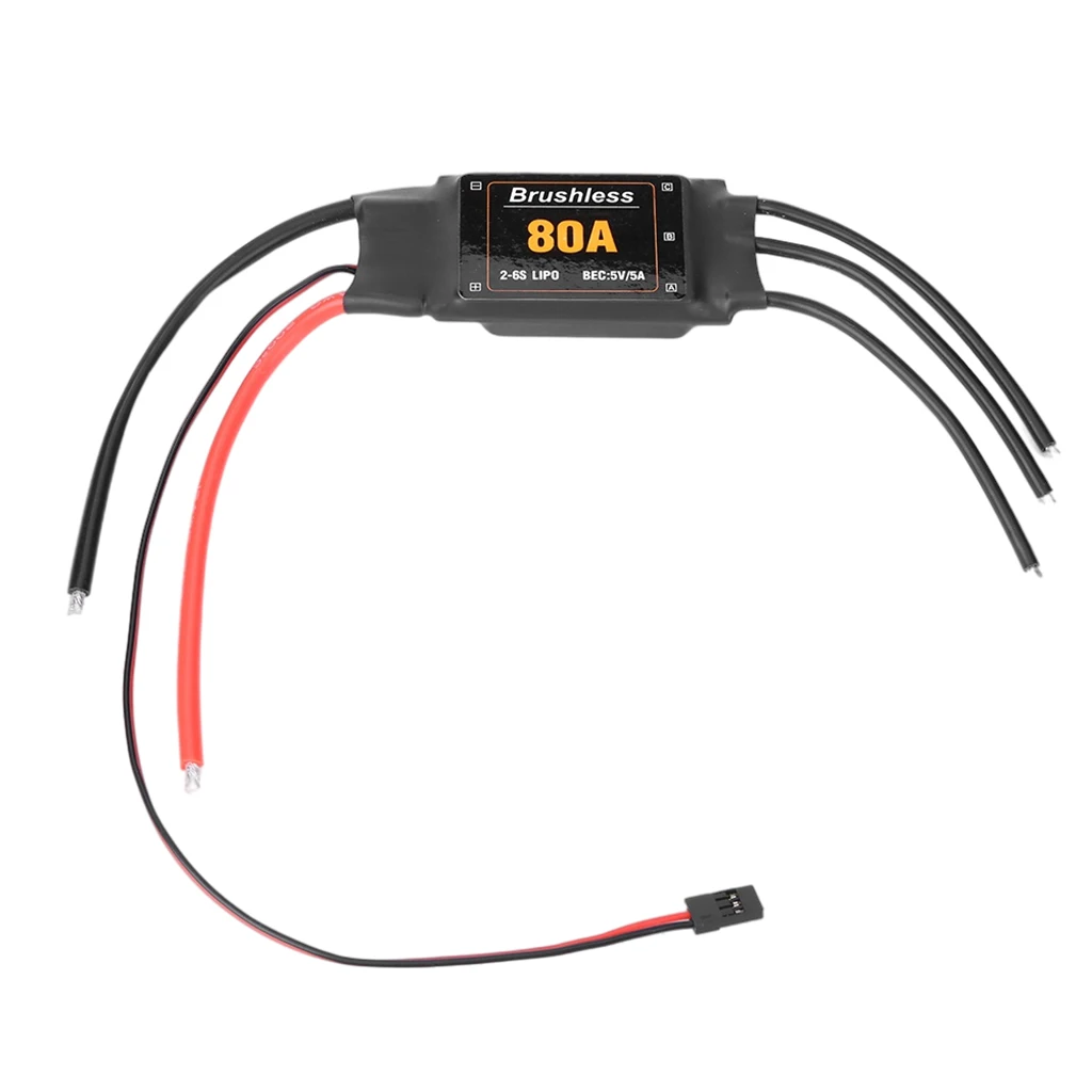 80A Brushless ESC for RC FPV Drone Helicopter Airplane Toys Components Accessories
80A Brushless ESC for RC FPV Drone Helicopter Airplane Toys Components Accessories