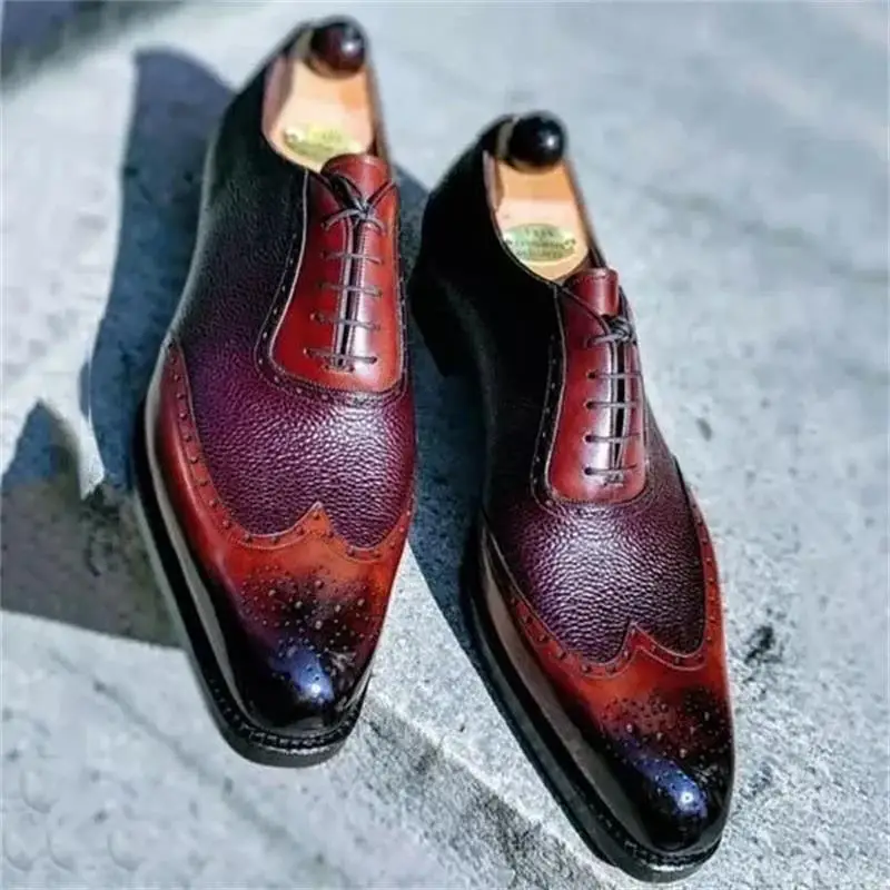 Men Shoes Fashion Casual Business Formal Wear Red-brown Stitching PU Classic Hollow Lace-up Gentleman Dress Brogue Shoes KS285
Men Shoes Fashion Casual Business Formal Wear Red-brown Stitching PU Classic Hollow Lace-up Gentleman Dress Brogue Shoes KS285