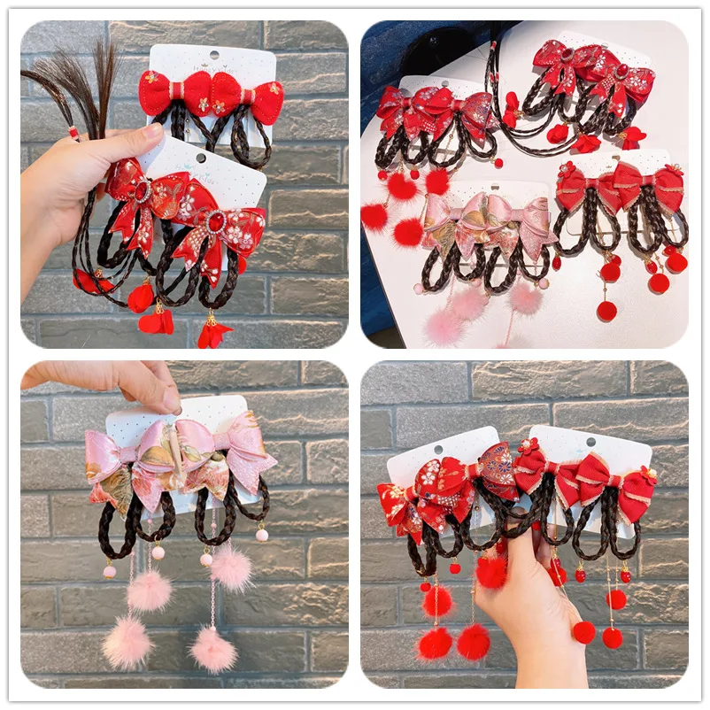 Children's Hanfu hairpin Tang wig braid modeling tassel Chinese style pair Clip New Butterfly ancient hair accessories
Children's Hanfu hairpin Tang wig braid modeling tassel Chinese style pair Clip New Butterfly ancient hair accessories