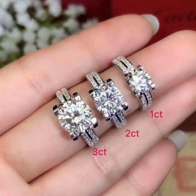 Kkmall магазин круглых серебряных колец с муассанитом 2.00ct D VVS Роскошные Колечки с муассанитом для женщин
Kkmall магазин круглых серебряных колец с муассанитом 2.00ct D VVS Роскошные Колечки с муассанитом для женщин