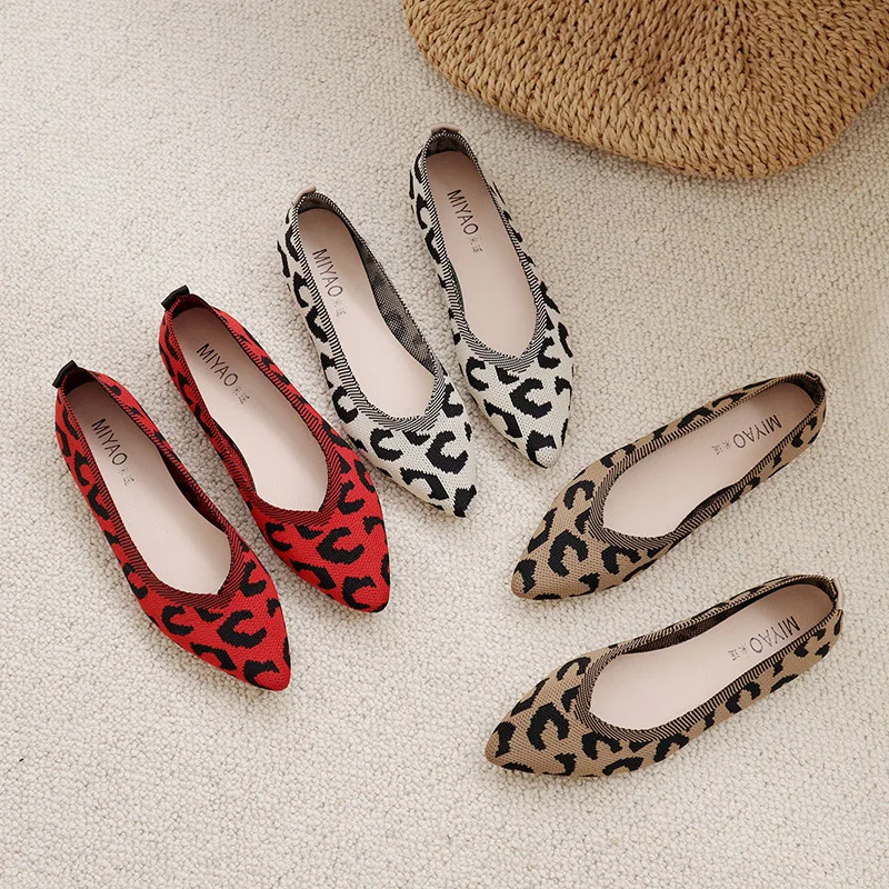 2021 new spring and autumn women's flat shoes leopard color leisure comfortable knitting breathable fashion walking shoes pointe
2021 new spring and autumn women's flat shoes leopard color leisure comfortable knitting breathable fashion walking shoes pointe