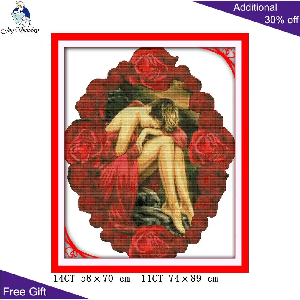 Joy Sunday Роза красота вышивка крестом домашний декор R368 Счетный и штампованный Роза и красивая женщина вышивка крестиком наборы 
Joy Sunday Роза красота вышивка крестом домашний декор R368 Счетный и штампованный Роза и красивая женщина вышивка крестиком наборы