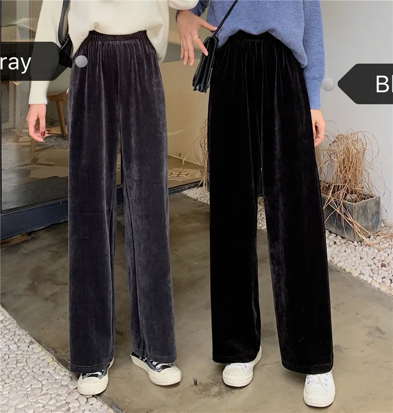 Women Pleuche Pants 2020 Spring Fashion Female Loose Vintage Pleuche Wide Leg Pant Casual Trousers Plus Size S-5XL Oversize
Women Pleuche Pants 2020 Spring Fashion Female Loose Vintage Pleuche Wide Leg Pant Casual Trousers Plus Size S-5XL Oversize