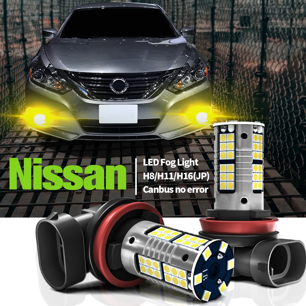 Светодиодные противотуманные фары лампа Canbus H8 H11 H16 для Nissan Almera Cube Juke Leaf Maxima Micra Murano
