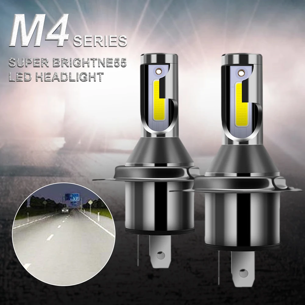 1 Pair M4 H4 LED Headlights 9003 HB2 Car LED Headlight Bulbs High Brightness 36W 7200LM 6000K White Headlights Hi/Lo Beam
1 Pair M4 H4 LED Headlights 9003 HB2 Car LED Headlight Bulbs High Brightness 36W 7200LM 6000K White Headlights Hi/Lo Beam
