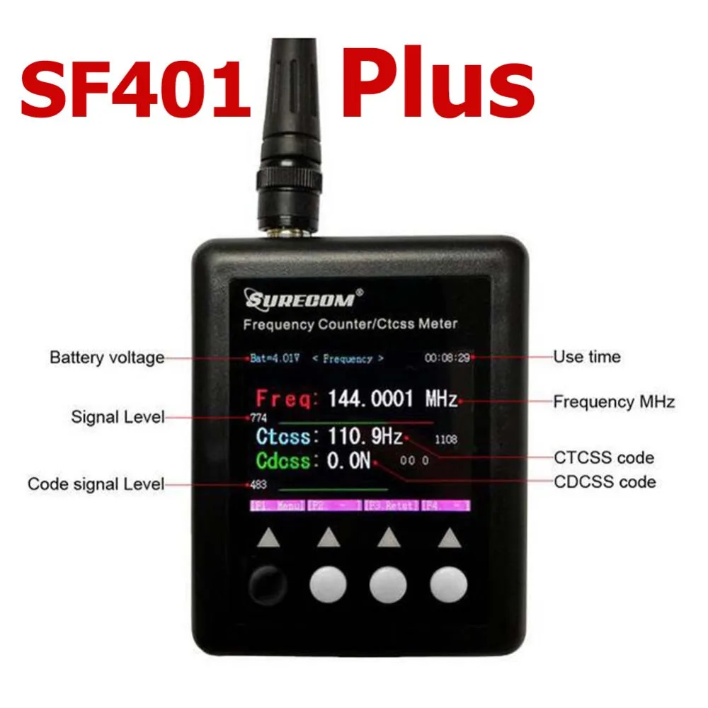 NEW Version Portable Frequency Counter SF401 Plus 27Mhz -3Ghz CTCSS CDCSS TESTER
NEW Version Portable Frequency Counter SF401 Plus 27Mhz -3Ghz CTCSS CDCSS TESTER
