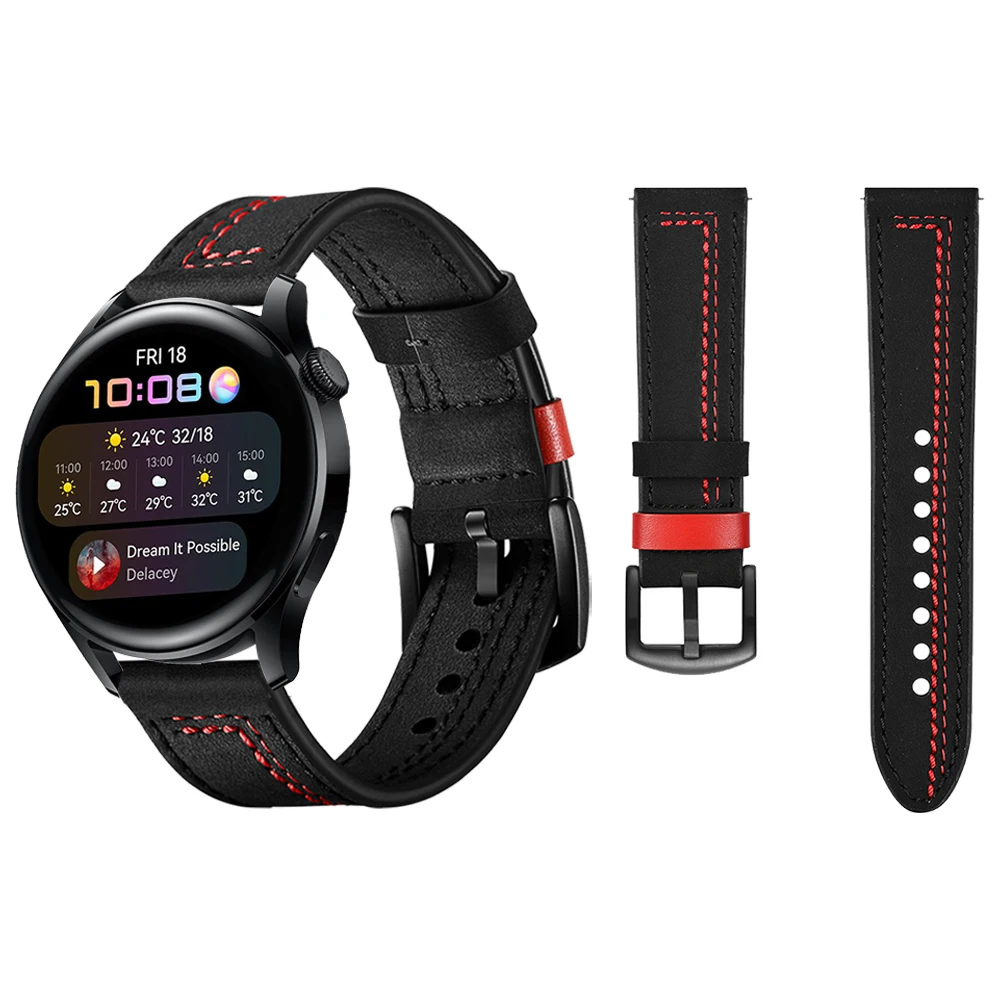 Watchband Band For HUAWEI WATCH 3 Leather Strap Band GT 2 Pro Wristband GT2 46mm 42mm Bracelet For HONOR MagicWatch 2 Wriststrap
Watchband Band For HUAWEI WATCH 3 Leather Strap Band GT 2 Pro Wristband GT2 46mm 42mm Bracelet For HONOR MagicWatch 2 Wriststrap