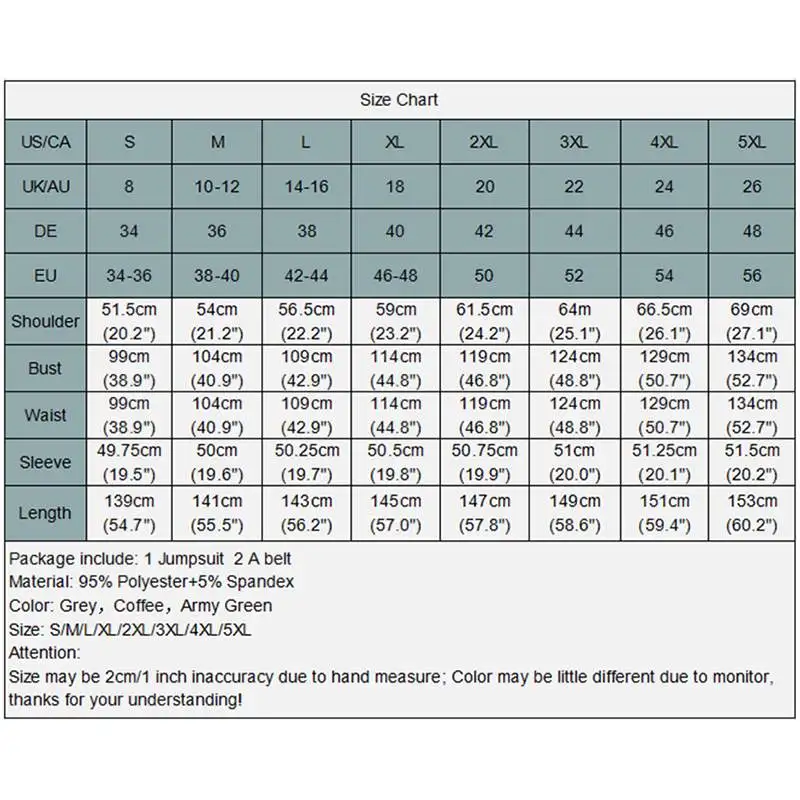 Jumpsuits Celmia Women Fashion Suit Jumpsuit Plus Size Solid Long Sleeve Long Romper Elegant OL Office Pockets Overalls Playsuit
Jumpsuits Celmia Women Fashion Suit Jumpsuit Plus Size Solid Long Sleeve Long Romper Elegant OL Office Pockets Overalls Playsuit