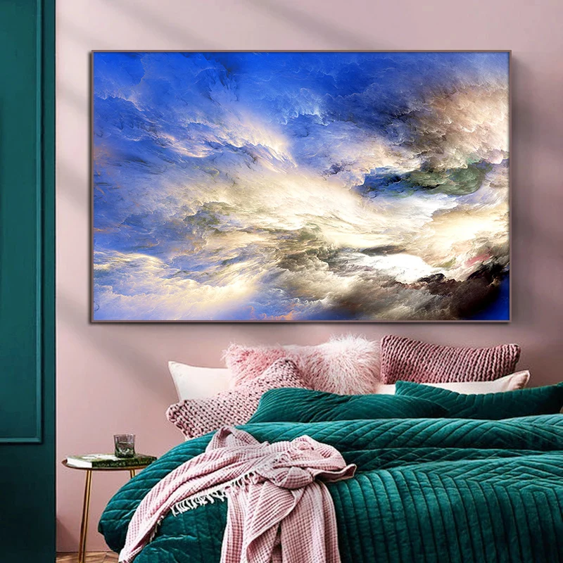 Blue Colorful Cloud Canvas Abstract Landscape Oil Painting Bright Light Modern Wall Picture Art Posters Prints Living Room Decor
Blue Colorful Cloud Canvas Abstract Landscape Oil Painting Bright Light Modern Wall Picture Art Posters Prints Living Room Decor