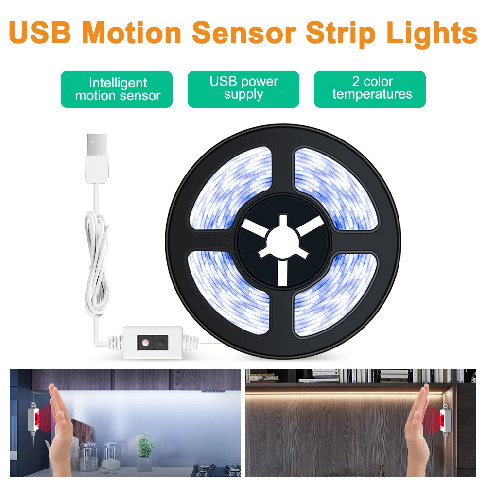 LED Strip Lights DC5V Motion Sensor LED Lights Waterproof Dimmable Nigh Light Under Cabinet, Closet, Bedroom, Bathroom Light
LED Strip Lights DC5V Motion Sensor LED Lights Waterproof Dimmable Nigh Light Under Cabinet, Closet, Bedroom, Bathroom Light