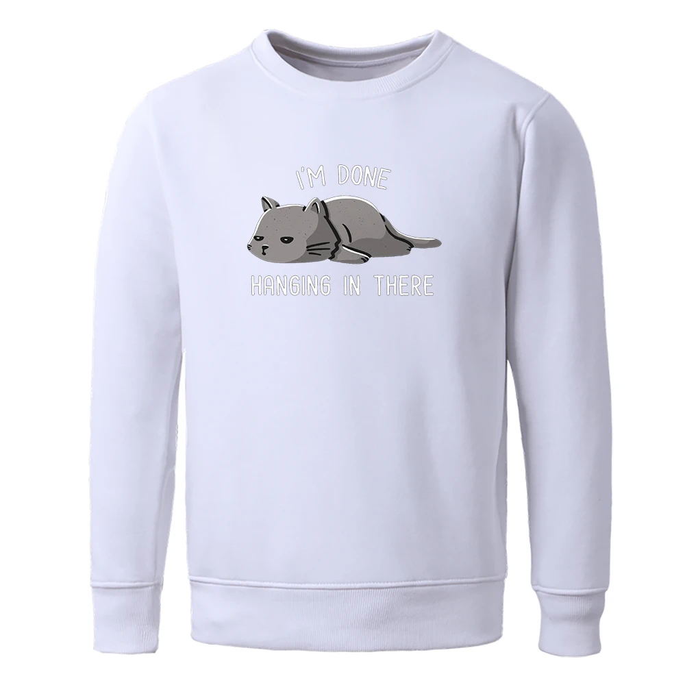 Pullover Cat Done Hanging In There Printing Sweatshirt Men Punk Street Round Neck Hoodie Mens Comfortable Hip Hop Tracksuit Man
Pullover Cat Done Hanging In There Printing Sweatshirt Men Punk Street Round Neck Hoodie Mens Comfortable Hip Hop Tracksuit Man