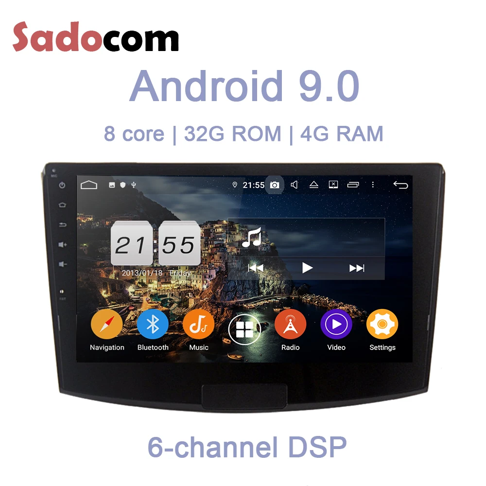 10 1 "DSP TDA7851 Android 9 0 4 Гб ОЗУ 8 ядер 32 ПЗУ автомобильный DVD-плеер GPS карта